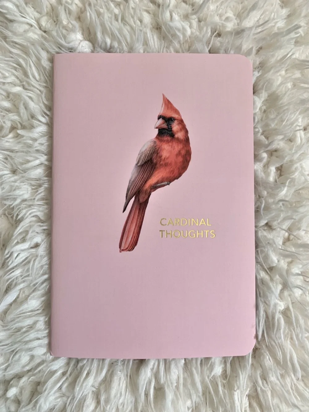 Cardinal Thoughts Pink Bird Pun Funny Notebook - Softcover Journal